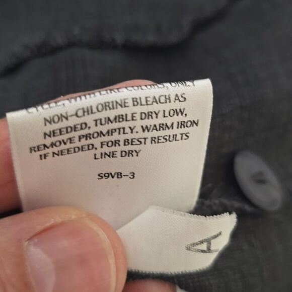 Eileen Fisher Black/grayish,  Linen Jacket, Size Xl - Picture 8 of 9